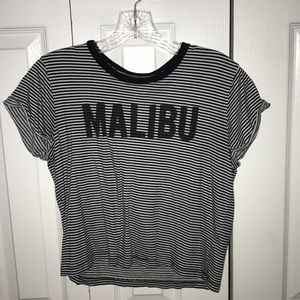 stripped short sleeve